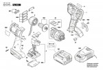 Bosch 3 601 JE1 100 Gsr 18 V-Ec Fc2 Cordless Drill Driver 18 V / Eu Spare Parts